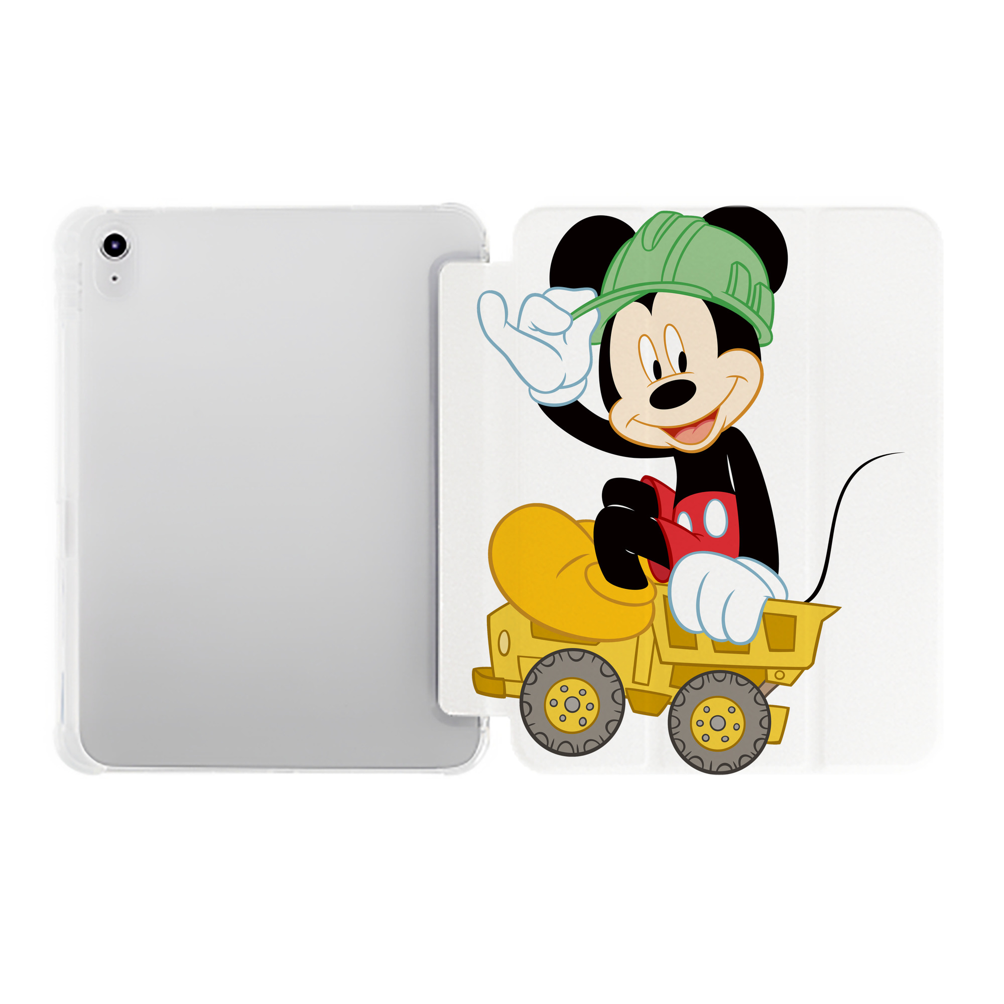 （画像用） ミッキーマウス Mickey Mouse IPad ケース ペン収納付き 三つ折りスタンド PUレザー×シリコン 対応機種9.5/10.5/10.9インチ